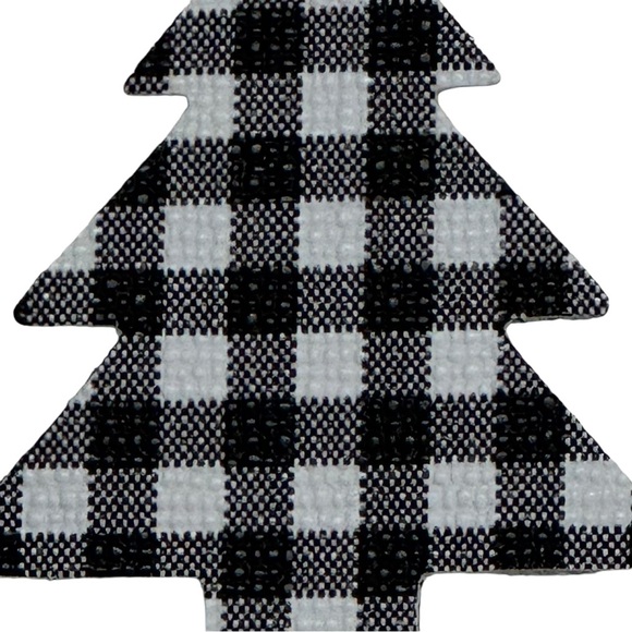 BUFFALO PLAID Black And White Tree Earrings - Picture 7 of 12